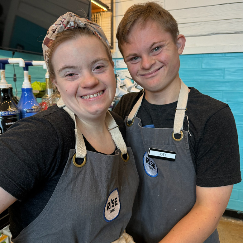 Kelley and Joey have Down syndrome and both have secure jobs, thanks to our Inclusion Revolution Integrated Jobs program.